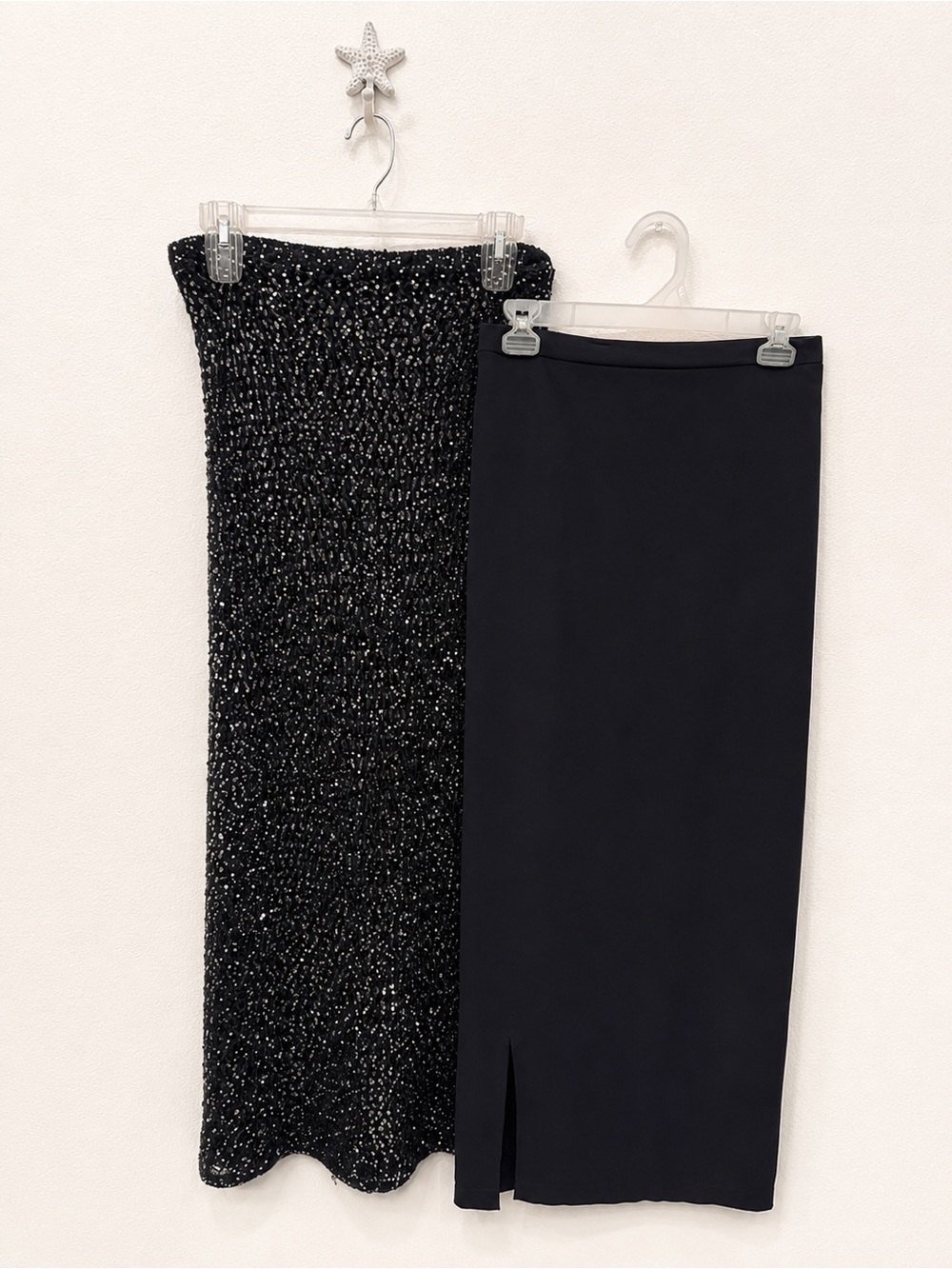 2- pack NBD charcoal gray sequin and knit strapless tube top dresses.